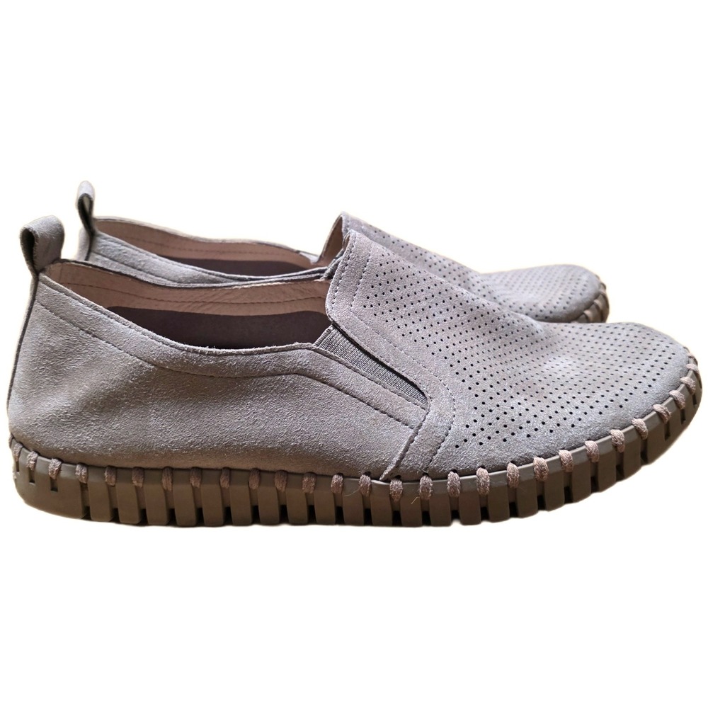 Ilse Jacobsen Hornbaek Slip On Shoes Women's Size 40 US 9.5 -10 Tan Suede